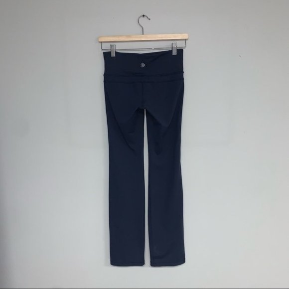 Athleta Leggings Size Extra Small XS Navy Blue Straight Up Pant Mid Rise Yoga - Picture 3 of 10